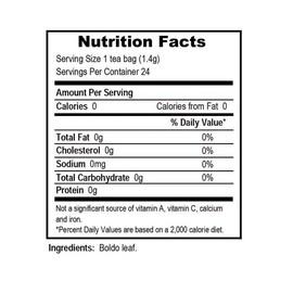 Tadin Boldo Herbal Tea. Digestive and Liver Aid. Caffeine-Free. 24 Bags. 1.18 oz