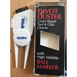 Divot Duster & Ball Marker. Green Repair Tool & Club Cleaner.