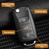 PNOOFR Car Key Casing, 3 Button Folding Car Remote Key,