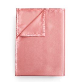 Counfeisly Satin Full Flat Sheet, Luxury and Silky Soft Bed Top Sheet Only, Rose Pink