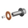 NICECNC M8X1.25 Sliver Magnetic Oil Drain Plug Bolt Compatible with
