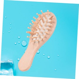 Healvian Natural Beech Paddle Brush Scalp Massager Detangling Hair Brush Cushion for Hair Care