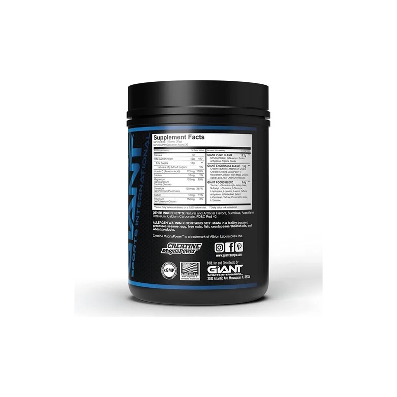 Giant Sport Riot Ultimate Pre-workout 30 Serv Sabor Uva