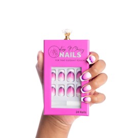 Keep It Classy Press-On Nails Kit by Monyetta Shaw || Highlighter, Square || Reusable, Vegan, Non-Toxic, Easy Application || One 24 Nail Kit