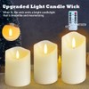 LEDHOLYT Rechargeable Flameless Candle, Flashing LED Pillar Real Wax Candle
