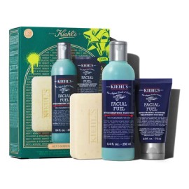 Kiehls - Set de regalo Mens Energizing Essentials, Esenciales de Cuidado de la Piel para Hombres, incluye Limpiador Facial, Crema Hidratante Facial y 