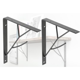 JungesLicht - Tree Shelf Bracket, Maximum Load 40 kg, 17 cm Deep, 20 cm High, Black Shelf Bracket, Wall Bracket, Shelf Bracket, Wall Bracket, Board, Console, Heavy Duty Shelf Support