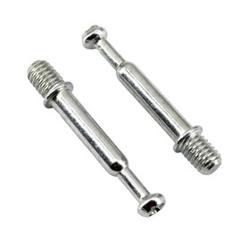 25Pcs Furniture Connecter Fixing Screws Eccentric Cam Lock with Pre-Inserted Nut and Fixing Dowels for Wardrobe Drawer Cabinet Furniture Panel Connecting 2 Style