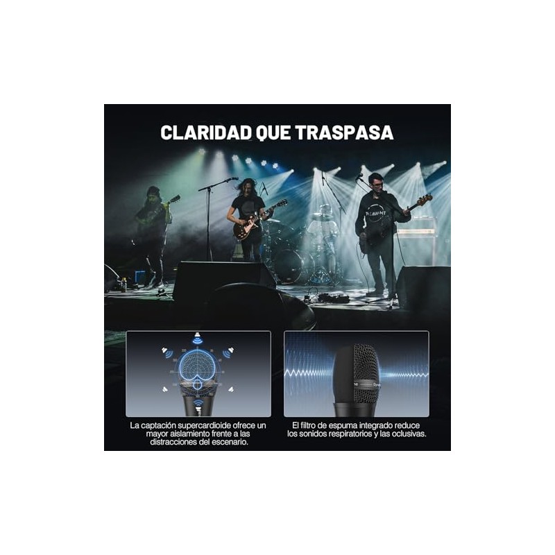 Phenyx Pro Micrófono Vocal Dinámico Supercardioide XLR PM-26