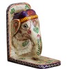 GURU SHOP Bookend Elephant White 15 x 14 x 8