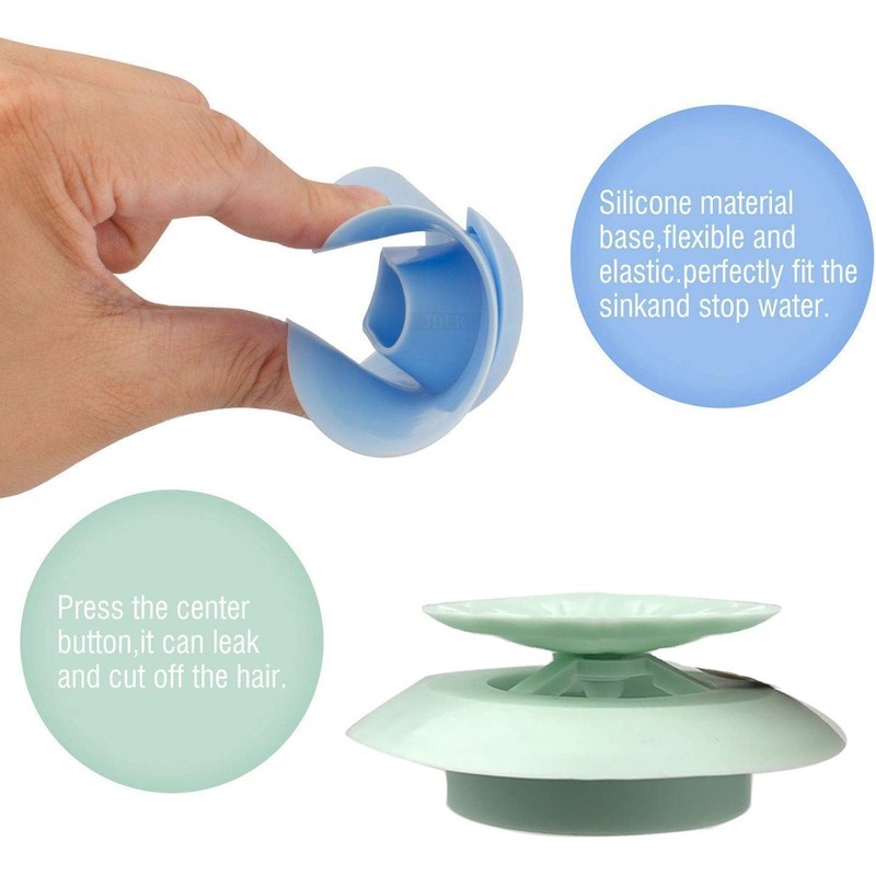 Bathtub Drain Stopper - 5 Pack Silicone Tub Stopper and