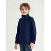 Haloumoning Boys Fleece Lined Quarter Zip Pullover Kids Mock Neck