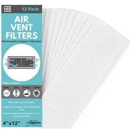 Air Vent Filters For Home 1 Pack of 12-4" x 12” – Register Vent Filters – AC Unit or Heater Vent Filter Electrostatically Charged for Dust, Smoke and Pollen – AC Vent Filter – Essential Oil Diffuser