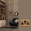 Varilight 2-Gang 13A Single Pole Switched Socket with 1x USB