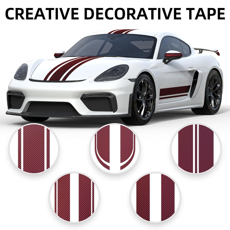 Lypumso 2D Carbon Fiber Vinyl Wrap, 4 Inch x 20ft