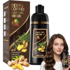 4 en 1 shampoo para canas,hair dye shampoo de Duración prolongada,shampoo tinte cubre canas,contiene Ingredientes Naturales,Suave y delicado,Para Homb