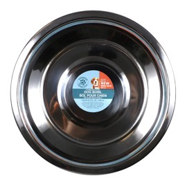 Greenbrier Kennel Club - Set of 4 - Stainless Steel Metal Dog Bowls - Each Bowl is 52.4 OUNCES (1.6 QUARTS), 8" Diameter x 2.5" Deep