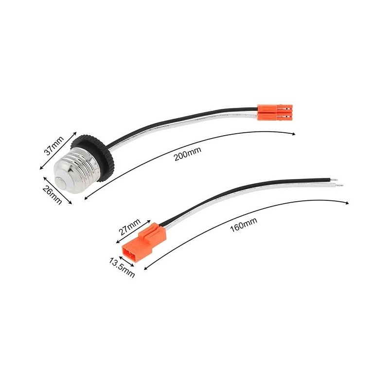 SJZBIN 2PCS E26 Socket Adapter Medium Base Male Screw in
