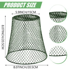20 Pcs 8inch Chicken Wire Plant Covers,Wire Garden Cloches Chicken Wire Cloche Plant Protector Metal Heavy Duty Garden Plant Cloche for Keeping Bunnies Chicken Squirrels Birds Other Out