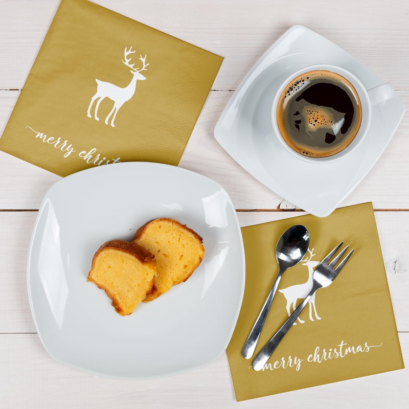 HEKU 100 napkins, 3-ply, 33 x 33 cm, "Merry Christmas"