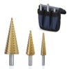 3 Piece HSS Step Drill Bit Set Hex Shank Step