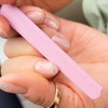 Lima de uñas (2 unidades, cerámica), color rosa