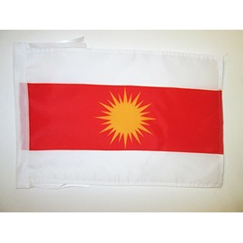AZ FLAG Yazidism New Flag 18'' x 12'' Cords - Yazidis - Yezidi Small Flags 30 x 45cm - Banner 18x12 in