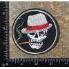 Unbranded SKULL Smoking Blunt Fedora Hat Skeleton Face Cigar Embroidered