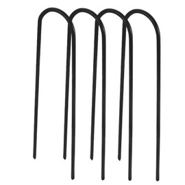 Sosoport 4pcs Iron U Shaped Outdoor Stakes Heavy Duty Camping Trampoline Anchors Multi Function Ground Fixing Pegs for Tents Swings and More Lightweight and Portable Design