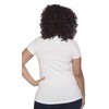 4 Pack Zenana Women's Basic V-Neck T-Shirts Large White, White,