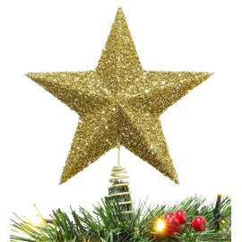 Christmas Concepts® 28cm Sparkly Tree Top Star - Luxury Christmas Decorations (Gold)