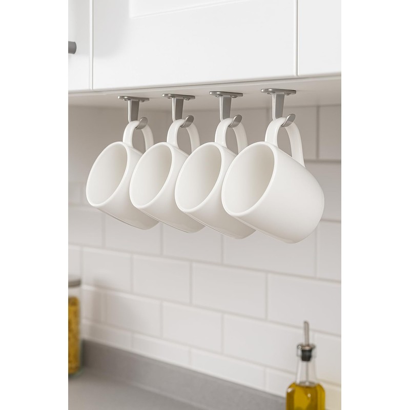 Fuxxer 10x Undermount Iron Hooks 33 x 24 mm for