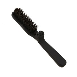 Black Travel Hair Brush Foldable Hairbrush Pocket-fit Mini Hairbrush Wild Boar BristleTravel for Men, Women Compact Finishing Dry and Wet Straight Curls Hair Brushes