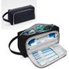 Pencil Case Large Capacity Pencil Case Black Trapezoidal Shape Pencil