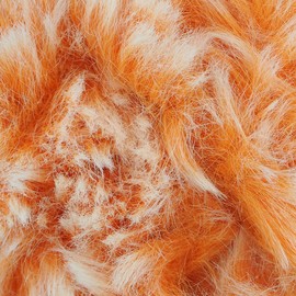 NICEEC 2 Skeins Faux Fur Yarn Super Soft, Chunky & Fluffy, Eyelash Yarn for Crochet & Knitting (Total Length 70yds,3.53oz) - Orange