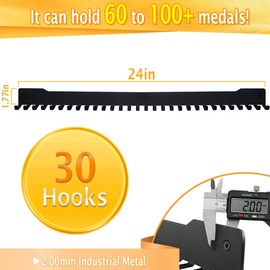 EALPVIS 24-30 Inch Medal Display Rack, Wall Mount Metal Ribbon Holder