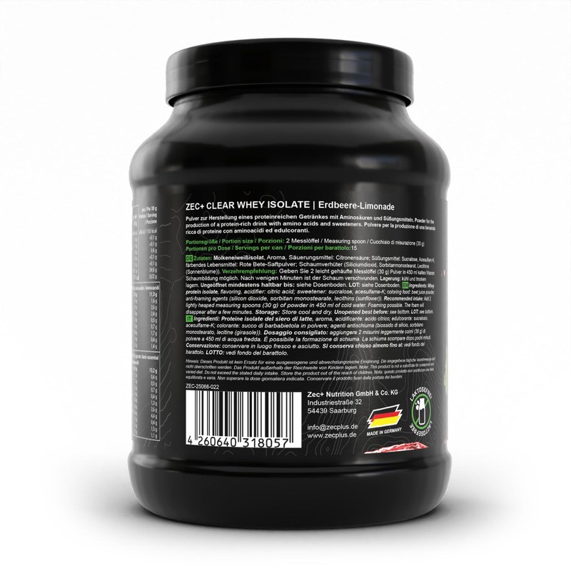 ZEC+ Clear Whey Isolate (450 g, Strawberry)
