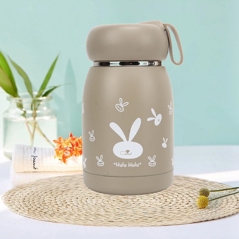 Children's Insulation Cup 12oz Double Wall Portable Rabbit Pattern Insulated