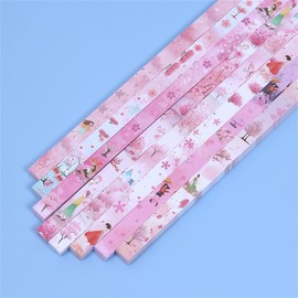 1080 Sheets Origami Star Paper Different Designs of Cute Strips Lucky Star Decoration Folding Paper for DIY Hand Art Crafts, School Teaching Supplies (Style04-1080 Sheets)