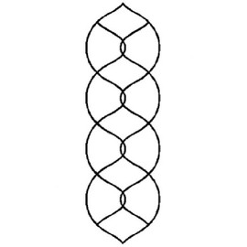 4" Interlocking Border Quilting Stencil by QCI - 43