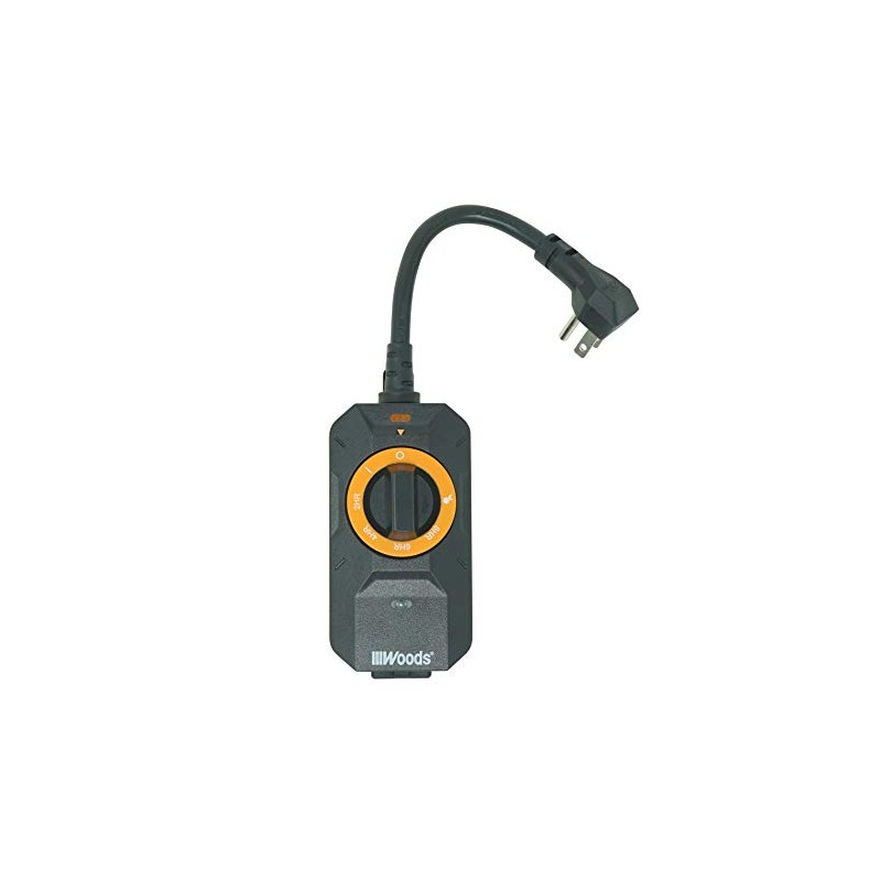 Woods 50121WD Outdoor Dusk to Dawn Lighting Timer, 1 Grounded