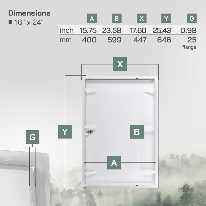 Vent Systems Lockable Access Panel for Drywall 16 x 24