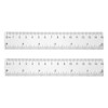 HARFINGTON 2pcs Clear Plastic Ruler 15cm (0.59 Inch) Metric Inch