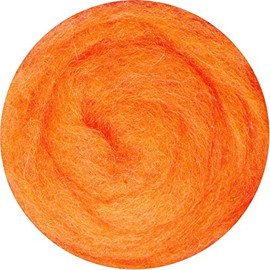 SIA COLLA-S Felting Wool 100% Wool for Felting Dry Felting Wet Felting - Light Orange Yellow Ochre 25 g