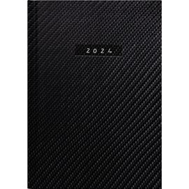 rido/idé Daily Calendar "Carbon" Model Executive Planner 2024 1 Page = 1 Day Sheet Size 14.5 x 20.6 cm Black