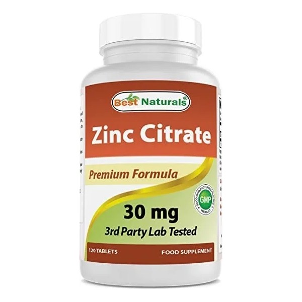 Suplemento De Citrato De Zinc Formula Premium 120 Tabletas Sabor