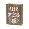 Inspirational Wood Grain Mini Block Sign, 4" (Keep Going)