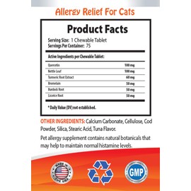 MY LUCKY PETS LLC Itch Support Gold for Cats - CAT Allergy Relief Complex - Premium Itch Solution - Immune Booster - cat Immune System Booster - 2 Bottles (150 Chewable Tablets)