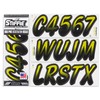 STIFFIE Whipline Jade/Black 3" Alpha-Numeric Registration Identification Numbers Stickers Decals