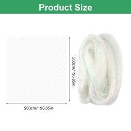 Orixo Transparent Cat Net, 5 x 5 m, No Drilling, Cat Net, Balcony Cat Net, Balcony Net for Cats, for Windows, Skylights, Patio, Stairs (2.5 cm Mesh Size)